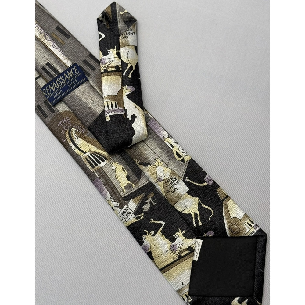 Cows Office Novelty Tie "Same Manure Different Day" Bulls W-4" L-56" Approx